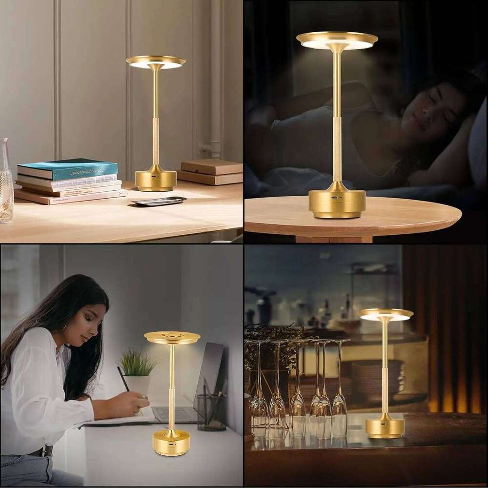 Rechargeable Table LED Touch Sensor Desktop Night Wireless Reading Lamp for Restaurant Hotel Bar Bedroom Decor Light H26022511