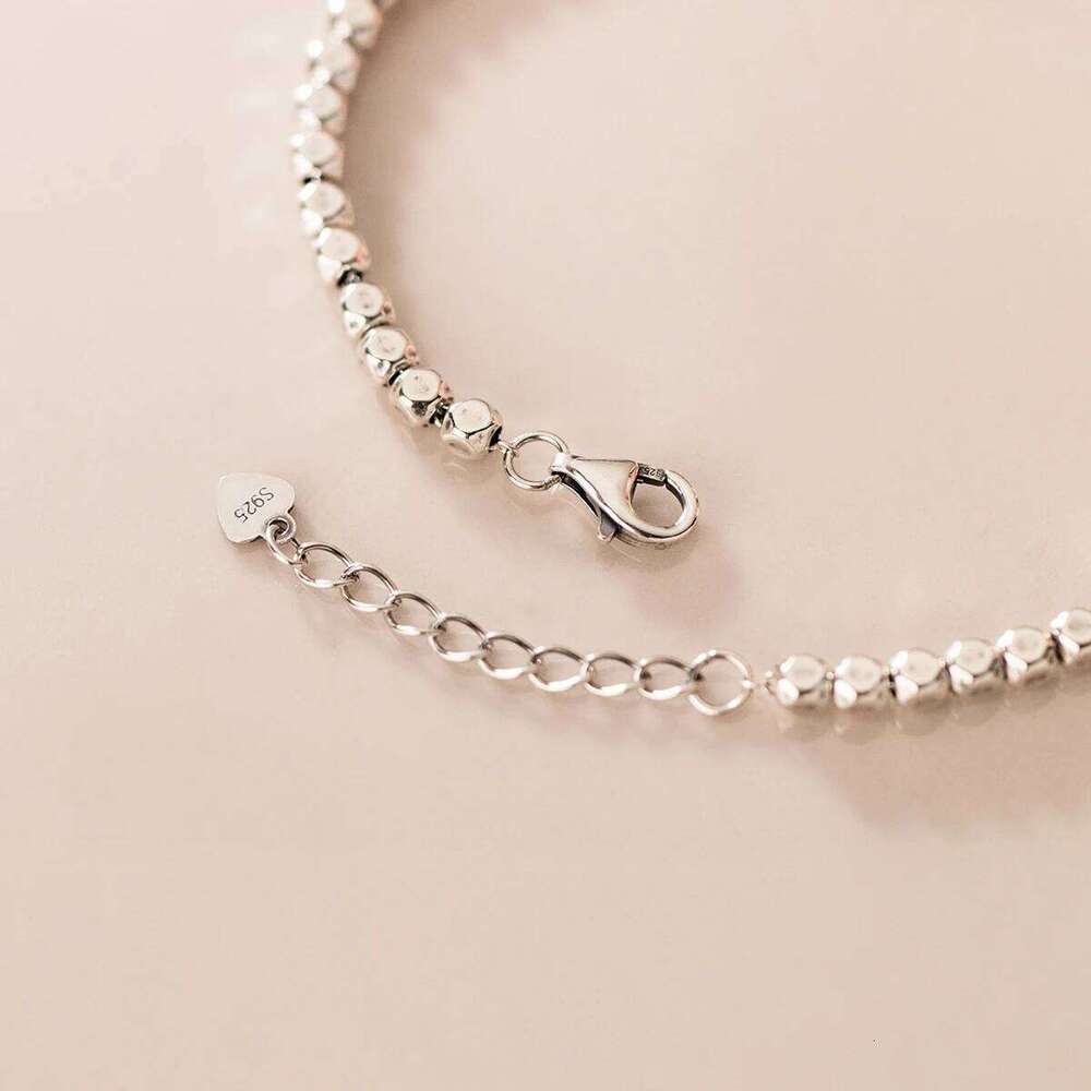 Modian 925 Sterling Beautiful Geometric Square Bracelet Adjustable Silver Chain Link for Women Girls Party Fine Jewlery Z260225