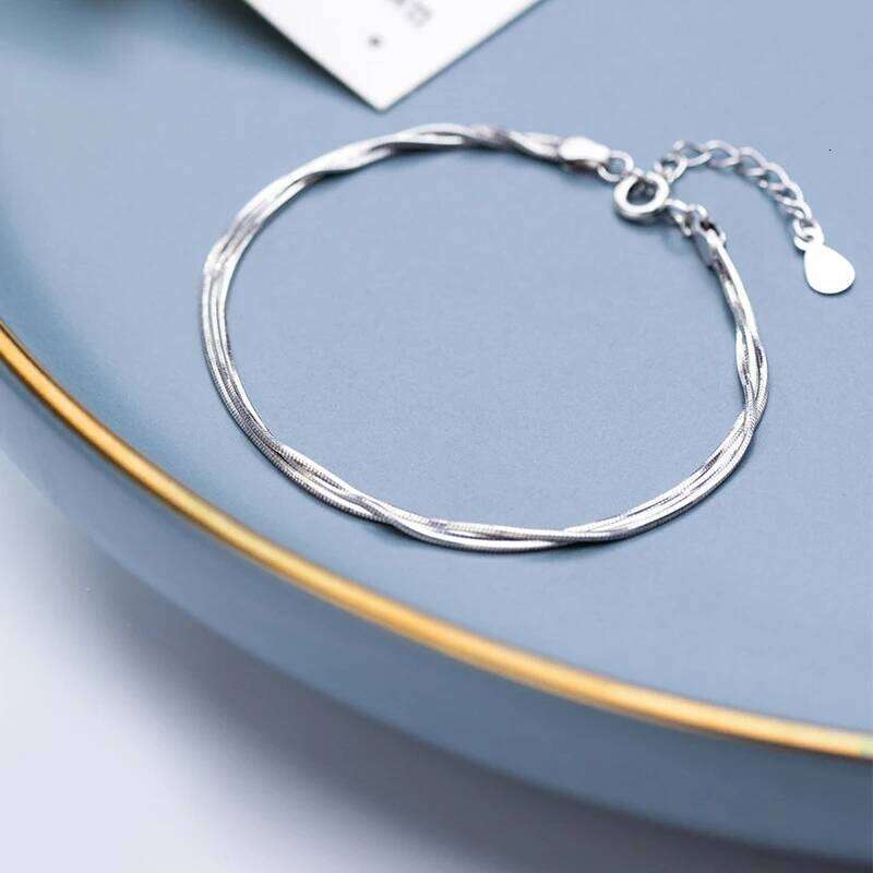 Modian Simple Three Layer Snake Bone for Women 925 Sterling Silver Fashion Link Chain Bracelet Fine Jewelry 2020 Design Z260225