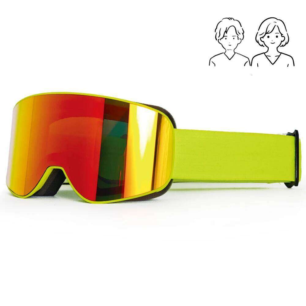 Man Woman Trendy Goggles HD Lenses Windproof Sandproof All Day Skiing Snow Mountain Sports Case Glasses Bag Z260225
