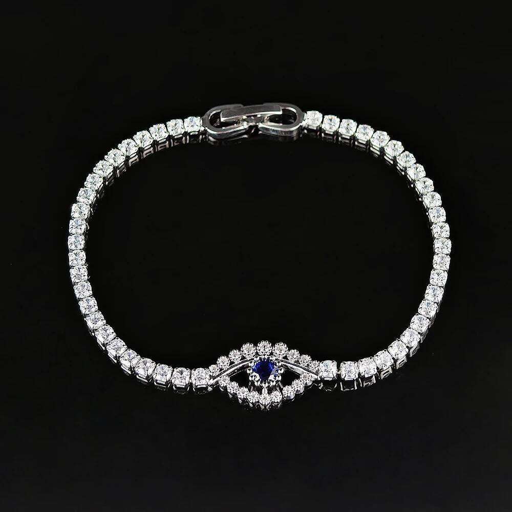New Arrival Best Sellers Unique Design Blue Silver Color Eye Bracelet Bangle for Women Party Gift Jewelry S8418 Z260225