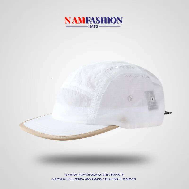 Japanese Simple Light Quick-drying 5-Panel Baseball Cap Soft Top Korean Version Short Edge Men's and Women's Sun Caps Z260226