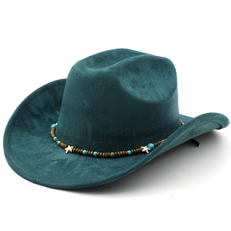 Classic Suede Large Brim Western Cowboy Fedora Hat Men And Women Cowboy Hat Fashion Travel Party Hat Sombrero Vaquero 250829