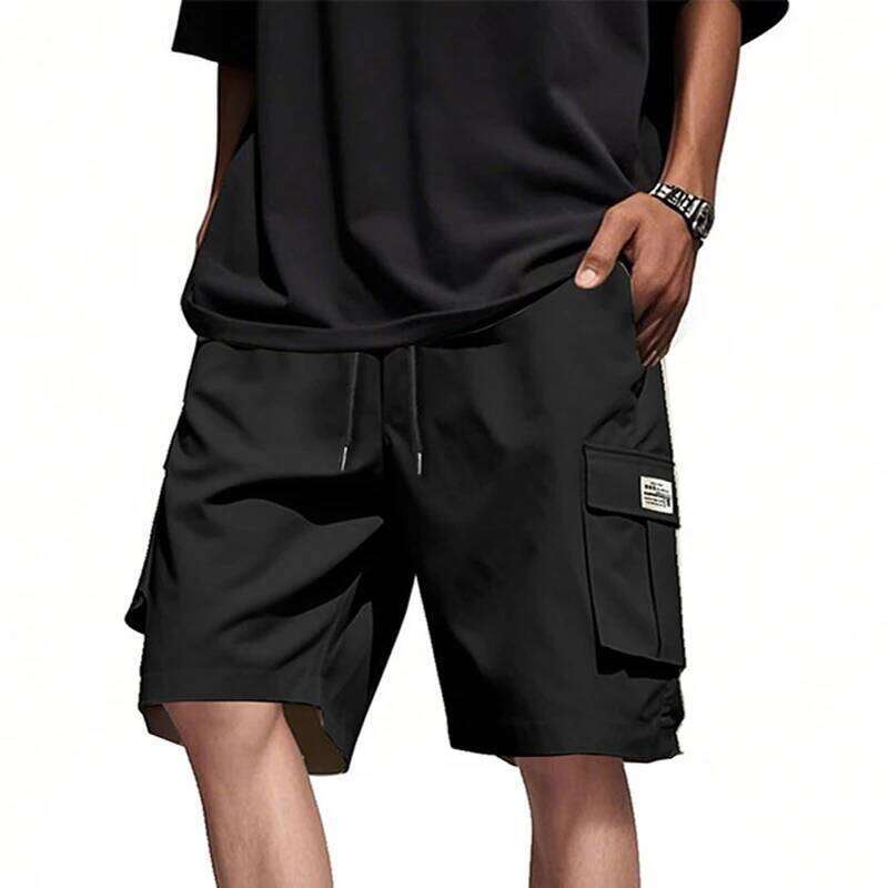 Men's Drawstring Cargo Relaxed Fit with Pockets Work Hiking Summer Athletic Short Men Oversize Shorts H260226