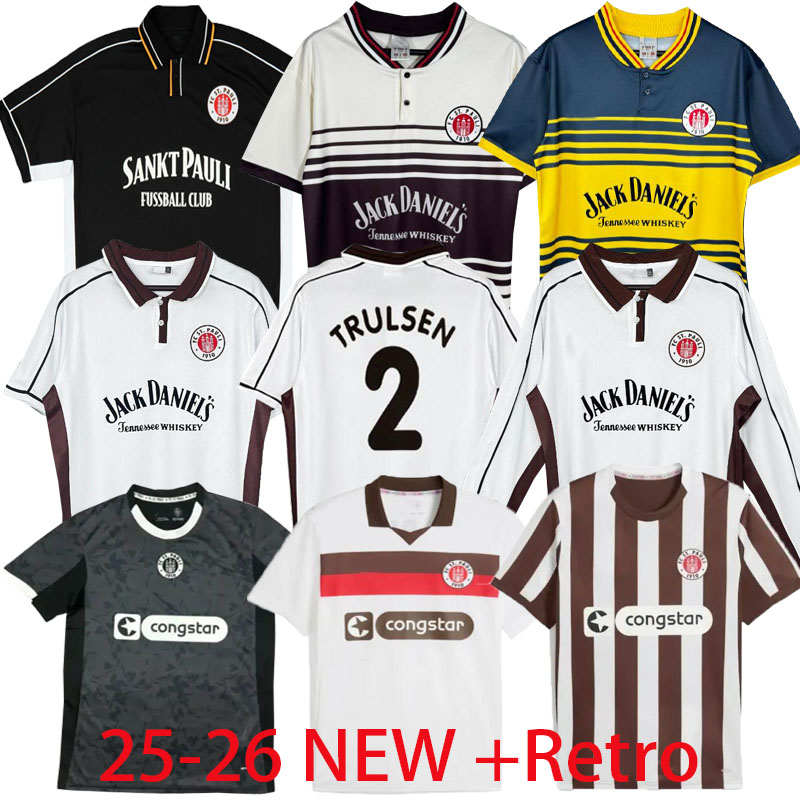 25 26 St Pauli Soccer Jerseys Retro 97 98 99 00 EGGESTEIN MAURIDES IRVINE BECKER men Uniforms SALIAKAS NEMETH WAHL ZOLLER SMITH Home Away 3rd 2025 2026 Football
