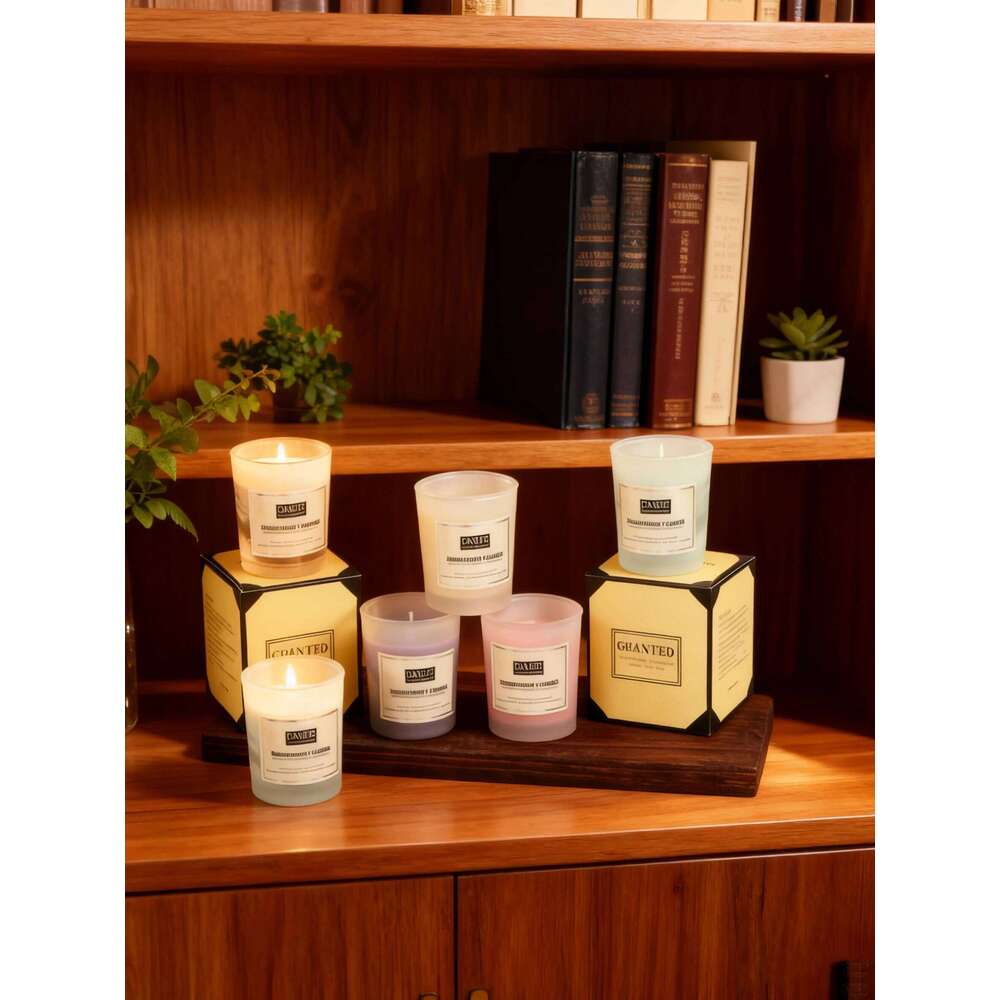 Scented candles, soy wax scented candle gift set, romantic rose fragrance W260226