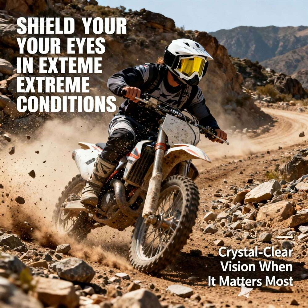 Unisex Motorcycle Goggles Anti Fog Windproof Riding Glasses for Men Women Motocross Dirt Bike ATV MX MTB Ski Z260225