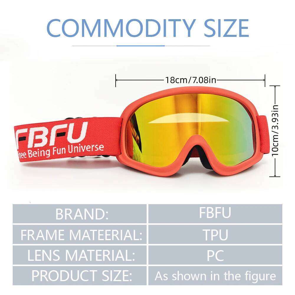 FBFU 2025 Dustproof Ski Off-Road Goggles - HD Lenses,Sandproof, All-Day Breathable, Fashionable Men & Women Winter Snow Bicycle Z260225