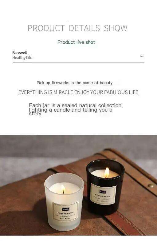 Scented Aromatic Guest Gift Lot Wedding Candles White In Glass Jars Luxury Candle For Home Decor W260226