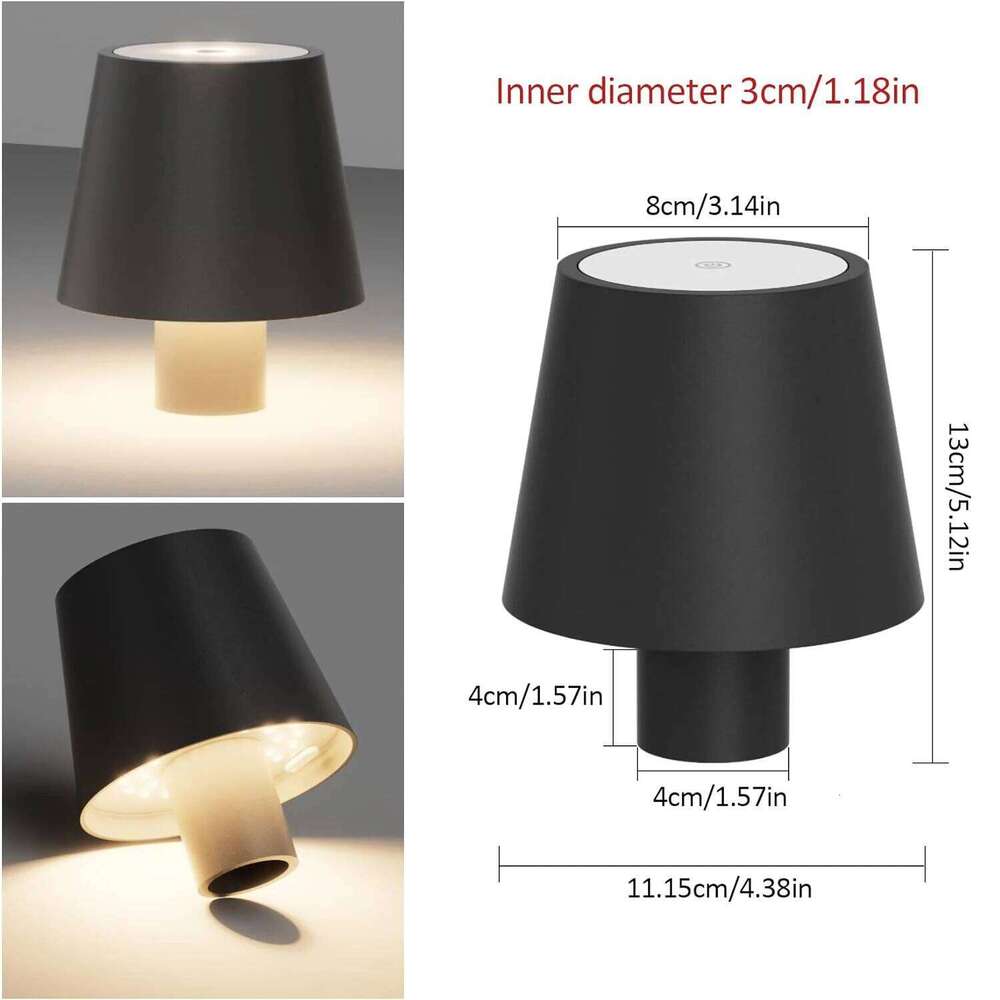 Rechargeable Table Touch Sensor LED Desktop Night Wireless Reading Lamp for Restaurant Hotel Bar Bedroom Decor Light H260225111