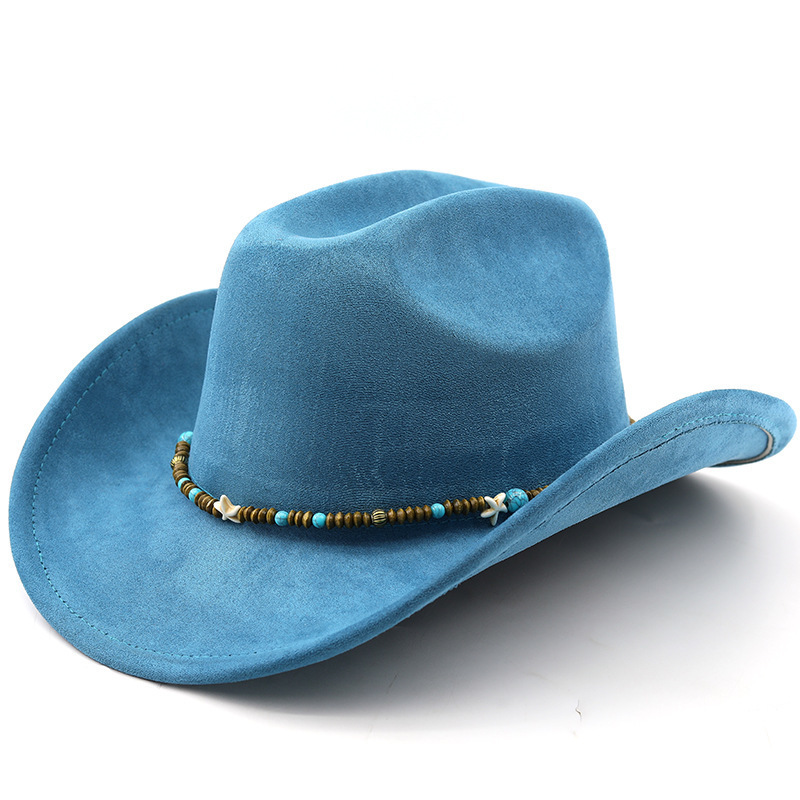 Classic Suede Large Brim Western Cowboy Fedora Hat Men And Women Cowboy Hat Fashion Travel Party Hat Sombrero Vaquero 250829