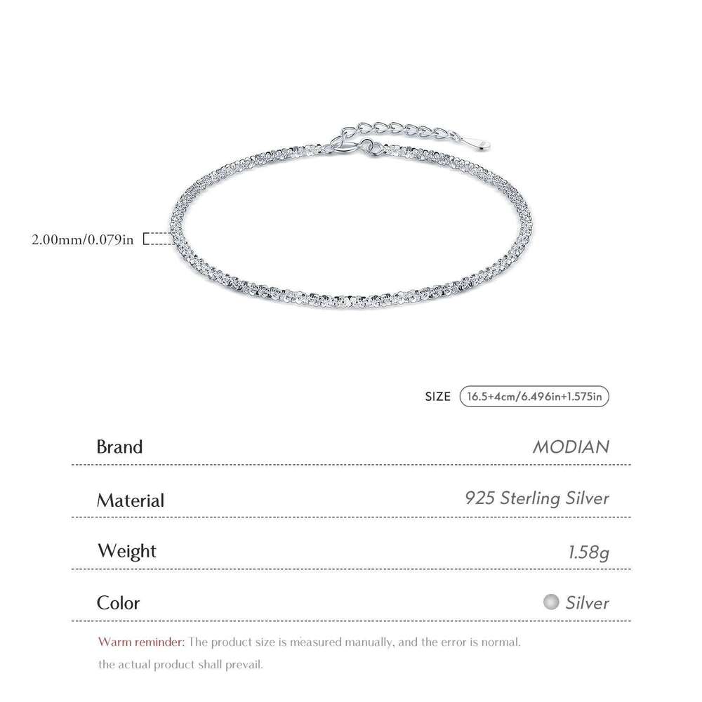 Modian Authentic 925 Simple Cute Female Bracelet For Women Classic Charm Exquisite Sterling Silver Jewelry Gift Z260225