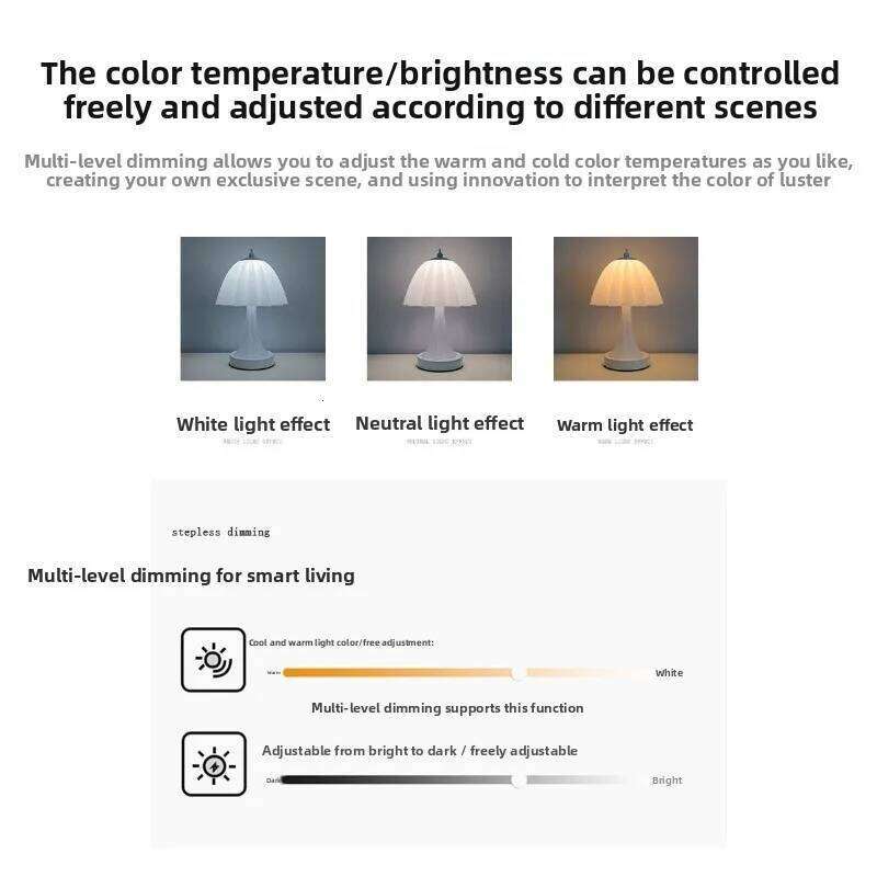 Cream Wind Table American Study Bedroom Sleep Bedside Lamp Atmosphere Luxury Remote Control Night Light Retro Gift H260225