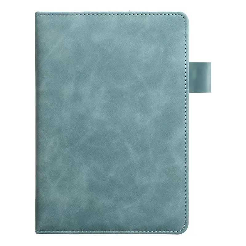 A5 notebook with engraved design and thickened cover for business use, leather-bound diary, simple record book, memo pad X250825