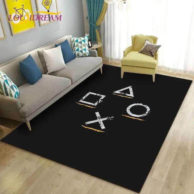 3D Cartoon Gamer Game Controller Area Rug,Carpet Rug for Living Room Bedroom Sofa Doormat Decoration,Kid Play Non-slip Floor Mat W260226