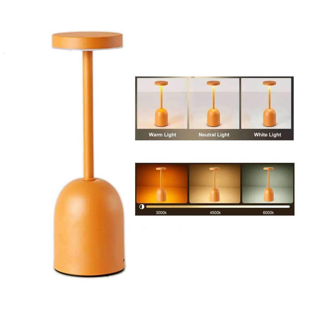 Rechargeable Wine Cup Table Lamp, Tri-Color Dimming LED Night Light for Living Room, Bedroom & Desktop Ambiance H260225