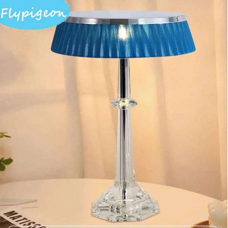 Nordic Crystal LED Table for Bedroom Office Hotel Living Room Dimmable Warm Light Home Decor Indoor Desk Lamp H260225