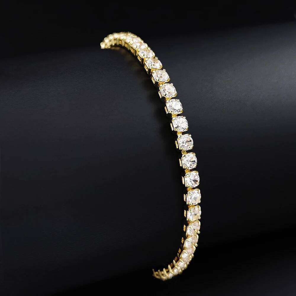 2024 New Luxury Gold Silver Color on Hand Princess Bracelet Bangle for Women Anniversary Gift Jewelry Wholesale S5787 Z260225