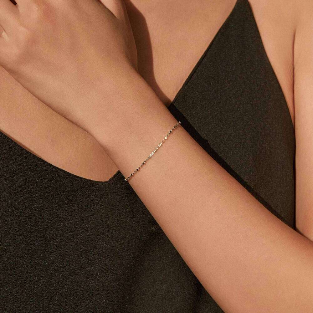 MODIAN 925 Sterling Silver Fashion Simple Geometric Beads Link Chain Charm Bracelets For Women Daily Office Fine Jewelry Z260225