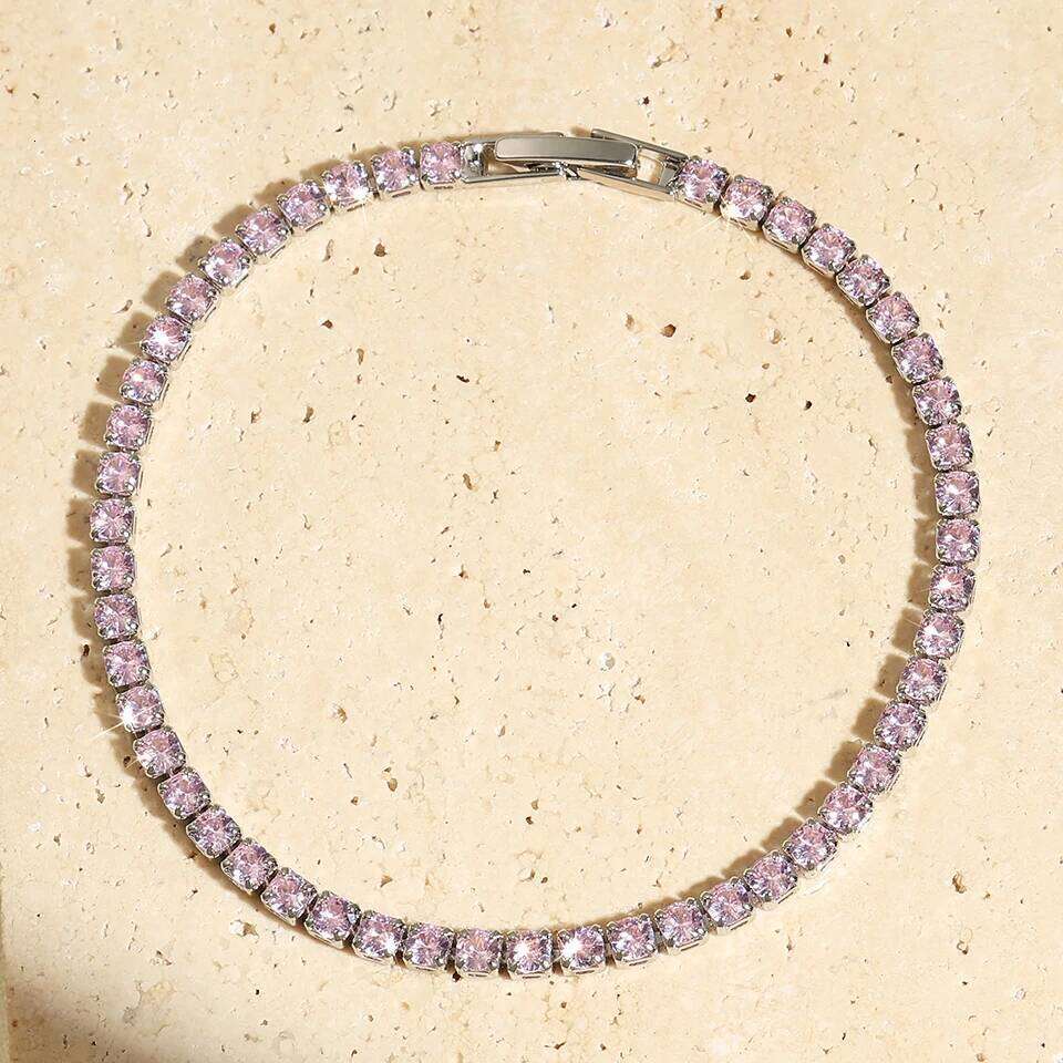 ZAKOL Shiny Pink Marquise Leaf Zircon Adjustable Charm Bracelet for Women Exquisite Wedding Engagement Jewelry New Colors Z260225