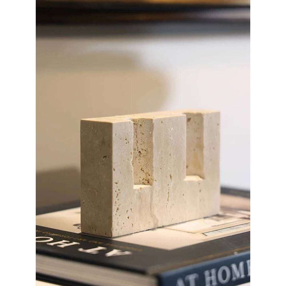 2 Holes Marble Candlestick Wedding Dinning Party Vintage Travertine Stone Taper Candle Holder for Table Centerpiece W260226