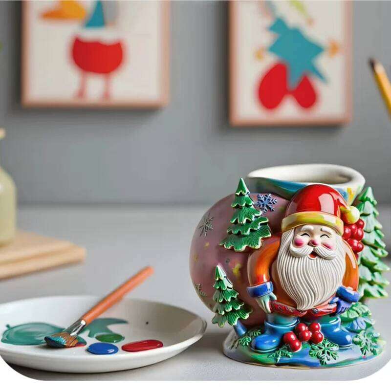 Scented candles, gypsum stone containers, Santa Claus candle cups, DIY decorative gifts W260226