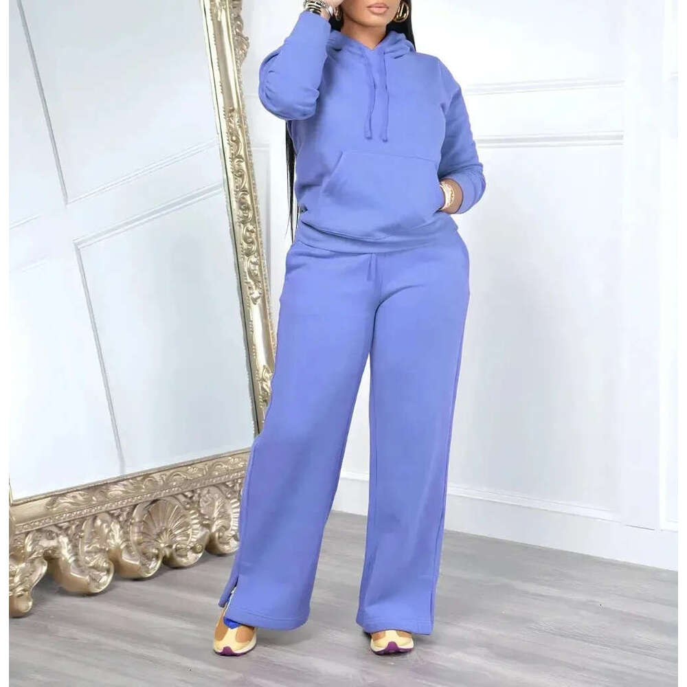 Women's wool sportswear hooded sweatshirt autumn/winter casual sports pants two-piece set 2026