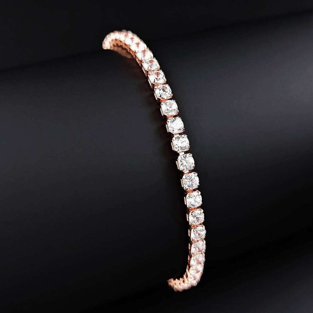 Luxury Hip-Hop Full Diamond Cubic Zirconia Crystal Tennis Men's and Women's Bracelet Jewelry Z260225