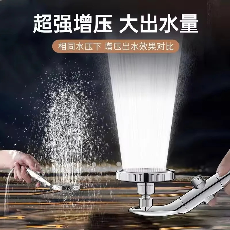 Big Panel 1pc Filter Hand SprayTop Spray DualPurpose High Pressure Shower Head OneKey Stop Water Sprayer Bathroom Accessories 260124 - view 7