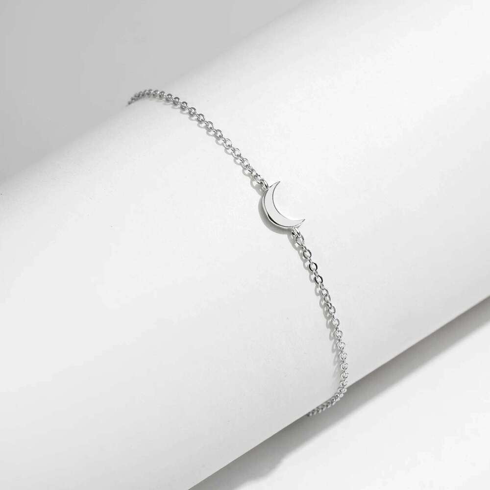 MODIAN Link Chain 925 Sterling Silver Polishing Simple Cute Moon Stackable Bracelet For Women Party Fine Jewelry Gifts Z260225