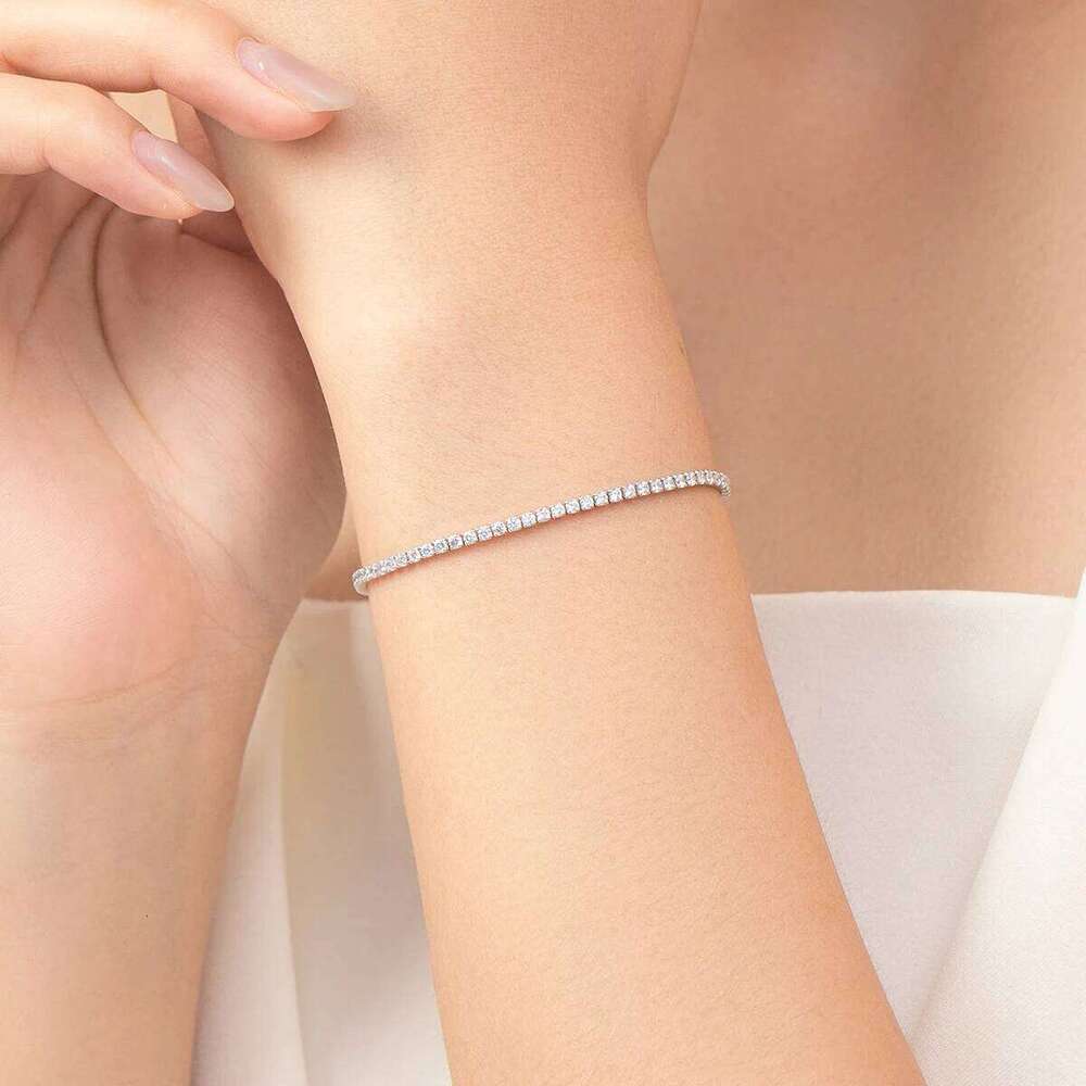 MODIAN 925 Sterling Silver Sparkling Clear CZ Bracelet For Women Wedding Engagement Fine Jewelry Anniversary Wife Mom Gifts Z260225