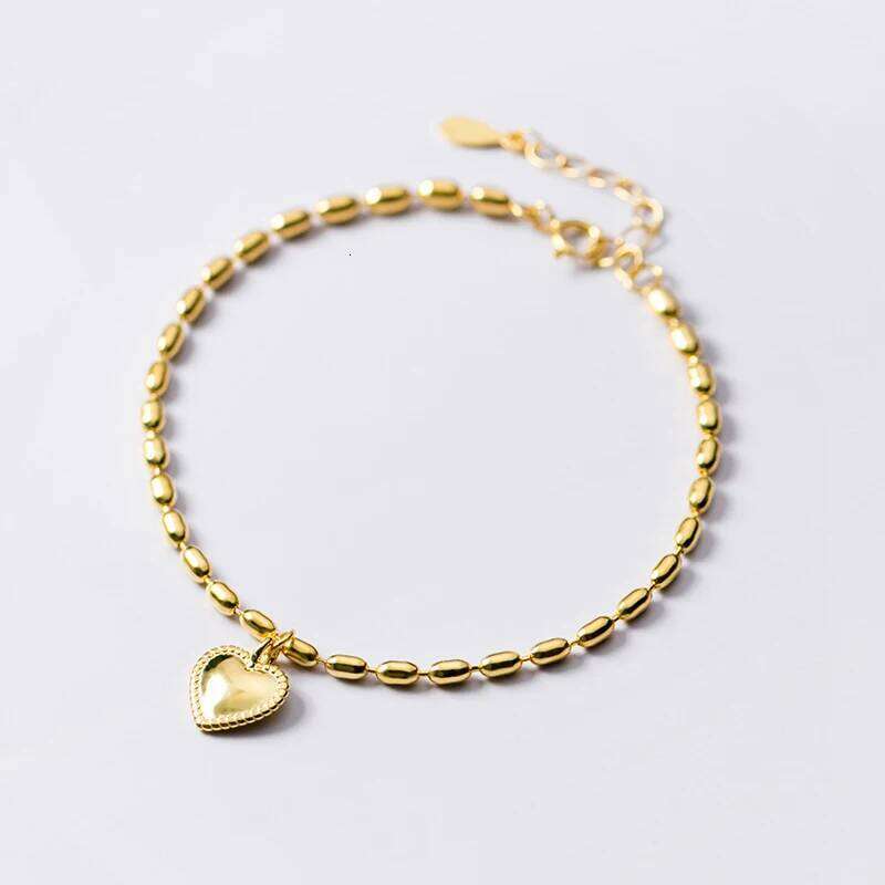 Modian Hight Quality 100% 925 Sterling Silver Heart Bracelet for Women Adjustable Geometric Oval Link Chain Fine Jewelry Bijoux Z260225