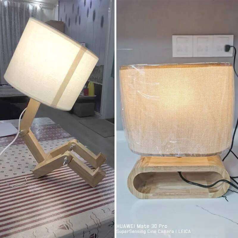 Modern Nordic LED Table Lamp Wooden Base with Fabric Shade Floor Standing Light for Bedroom Bedside Sofa Home Decor Fixtures H260225