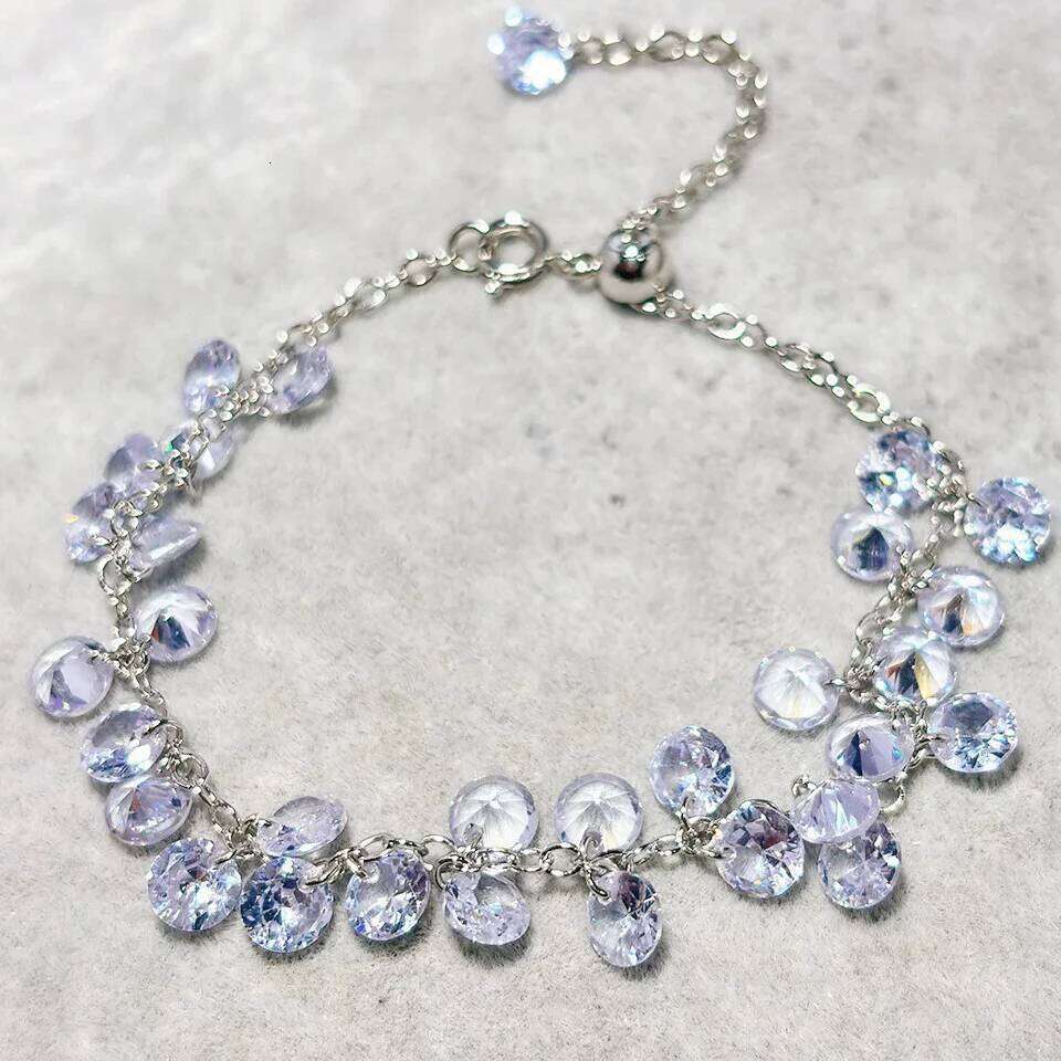 ZAKOL High Quality Copper Metal White Crystal Bead Pendant Charm Bracelet for Women Stylish Bridal Wedding Party Jewelry Z260225