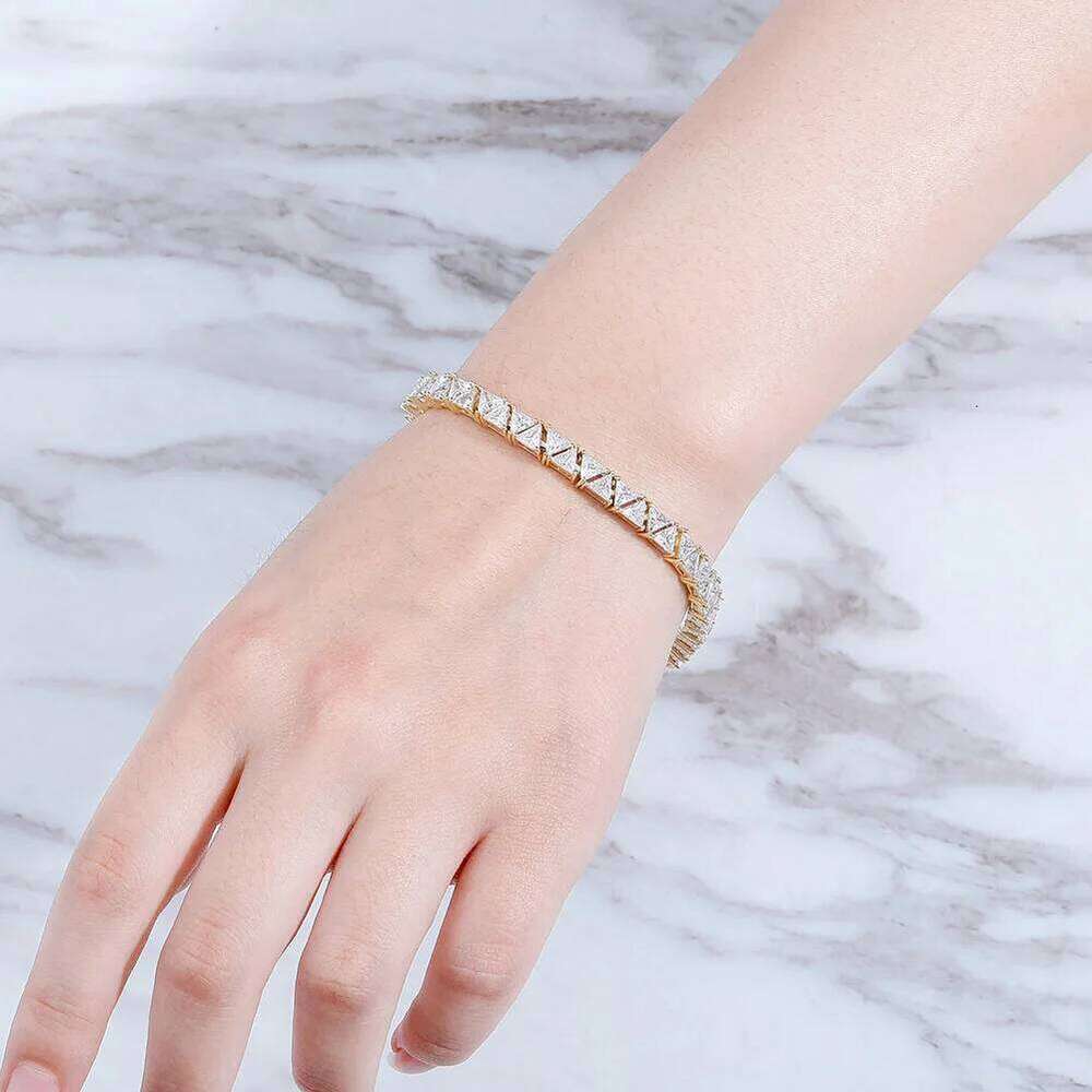 TOPGRILLZ 5mm Tennis Chain Bracelet High Quality Triangular Iced Out Cubic Zirconia Hip Hop Charm Fashion Jewelry For Women Z260225