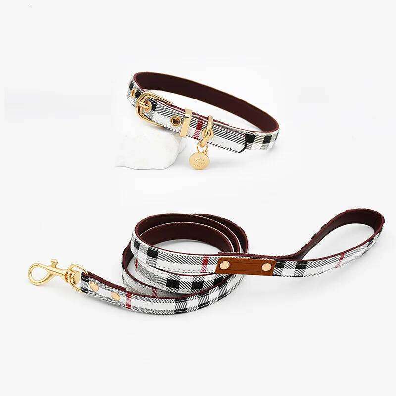 New Printed Leather Chest Strap Adjustable Leash Collar Set Medium and Small Dog Pet Supplies Puppy Accessories