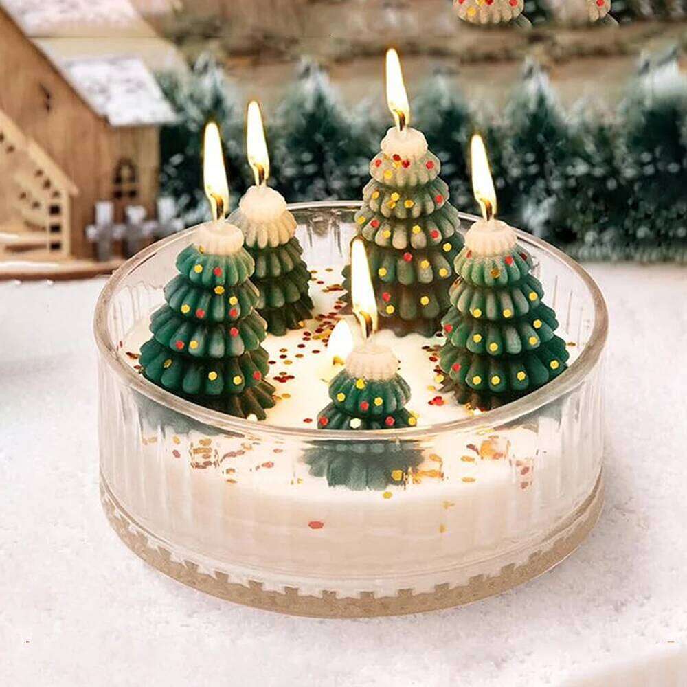 Scented Decorations Aromatherapy Candle Christmas Tree Cedar Forest Candles Xmas Gifts W260226