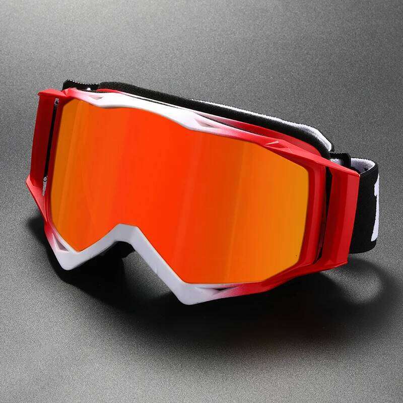 Downhill skiing mountain bike helmet goggle ski goggles, off-road real film anti-fog riding goggles Z260225