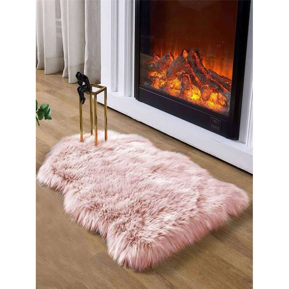 Living Room Bedroom Decoration Profiled Plush Carpet Floor Mat Thickened Foft Fluffy W260226