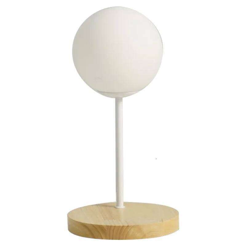 Solid Wood Storage Small Table Decoration Nordic Bedside Lamp Remote Control Creative Bedroom Study Moon Night Light Sleep H260225