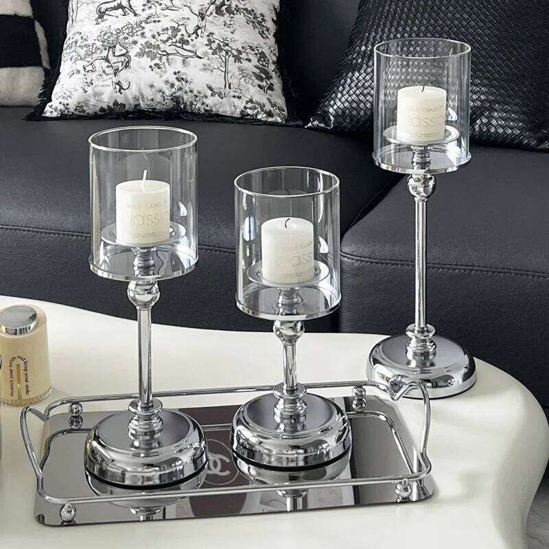 Nordic Luxury Creative Hurricane Candleholder Stylish Gold Metal And Glass Candle Holder For Wedding Ornaments Home Decoration W260226