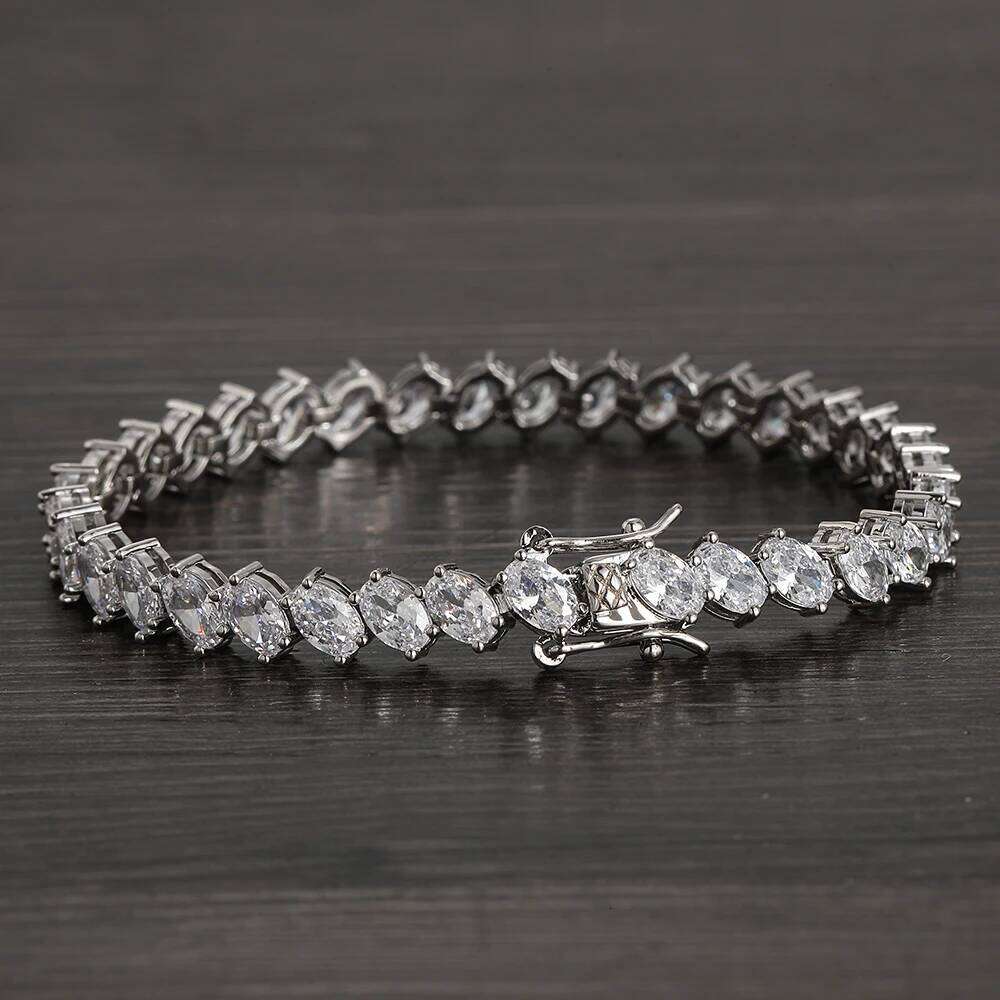 Tennis Bracelets Brass Cubic Zirconia Women's Fashion Chain Bracelet Jewelry BB135 Z260225