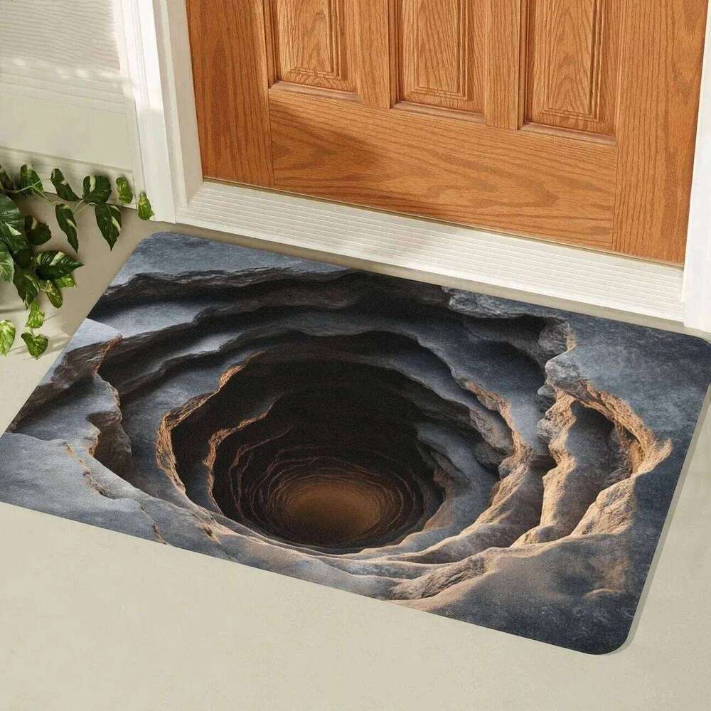 3D Vortex Optical Illusion Entrance Doormat Home Decor Carpet Indoor Outdoor Floor Mat Living Room Bedroom Bath Kitchen Rug W260226