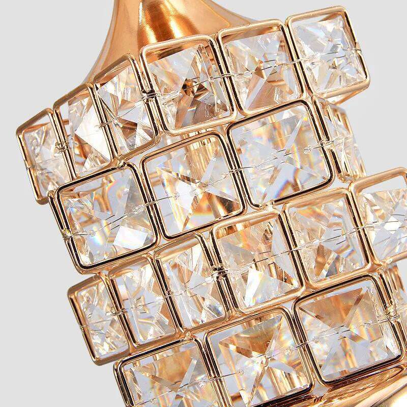 Modern Crystal Table European Style Luxury Wedding Gift Ideas Sweet Bedroom Home Decor Golden Lamp H260225