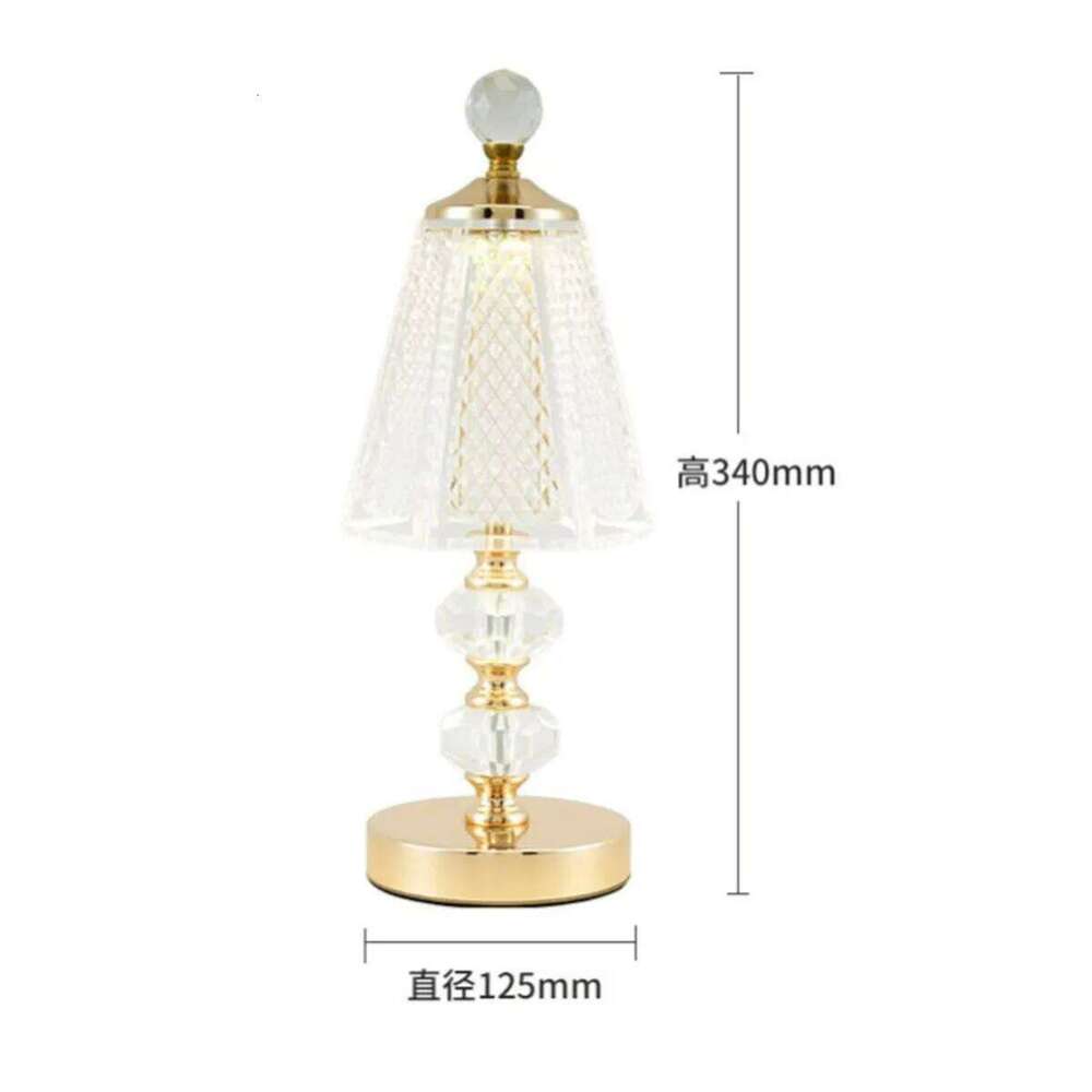 Crystal Diamond Table Lamps Retro Led Bar Desk Lamp USB Rechargeable Eye Protection Night Light for Bedroom Hotel Office H260225
