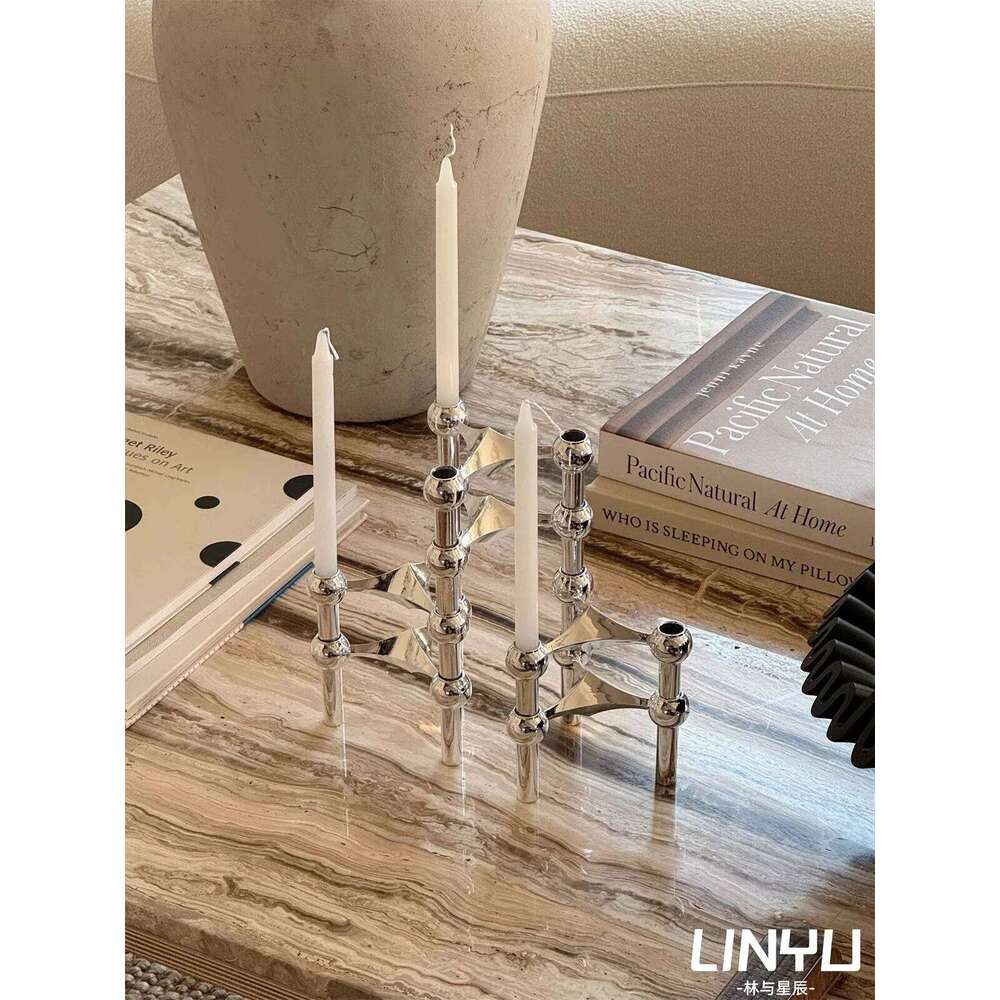 Modern Simplicity Stainless Steel Triangular The Nordic Hotel Living Room Desktop Artistic Decoration Candlestick W260226