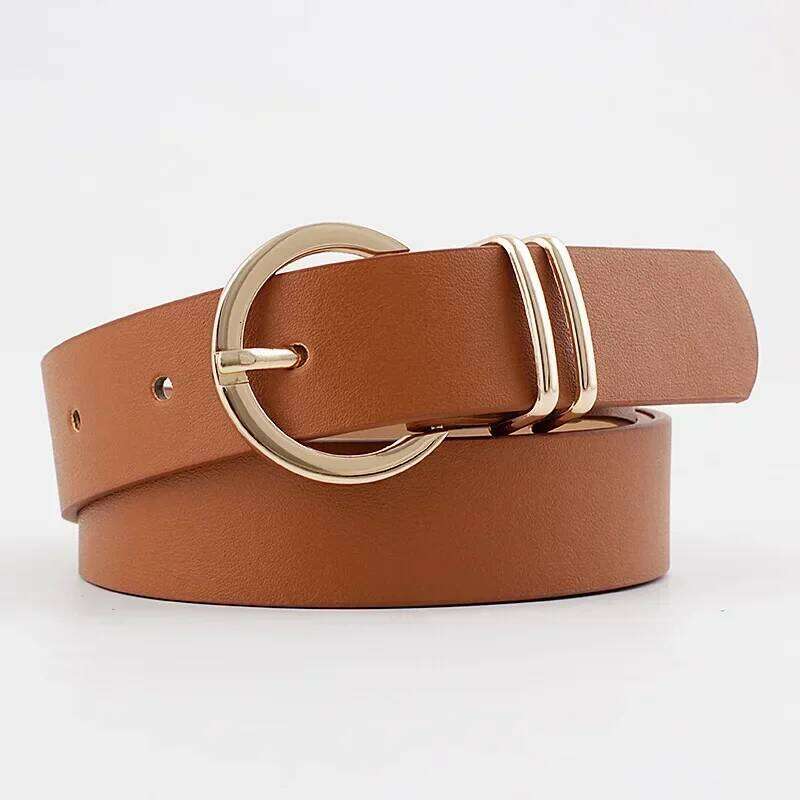 Women Cowgirl Western PU Leather - Metal Buckle Fashion Belt for Jeans, Black/Pink/White | Cintos De Mujer Y260225