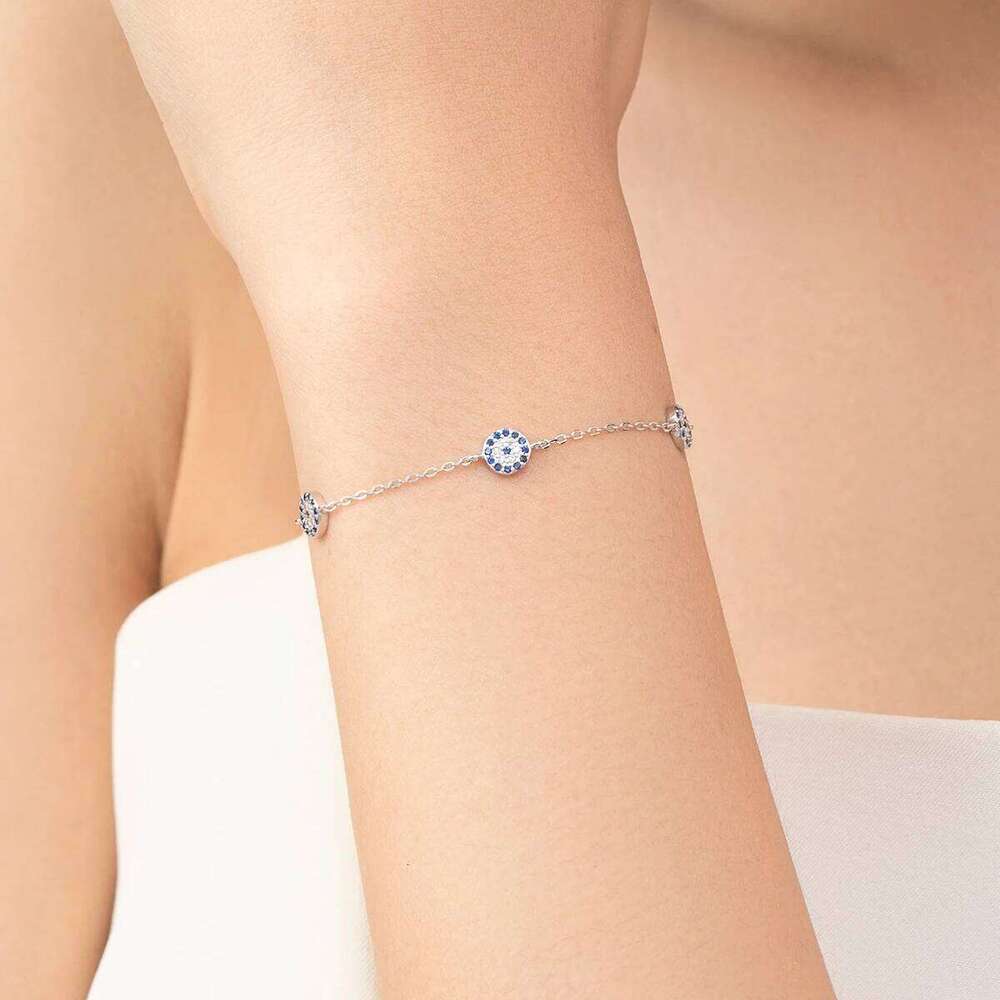 MODIAN Authentic 925 Sterling Silver Blue Eyes Bracelet Fashion Chain Link For Women Birthday Mothers Day Gift Fine Jewelry Z260225