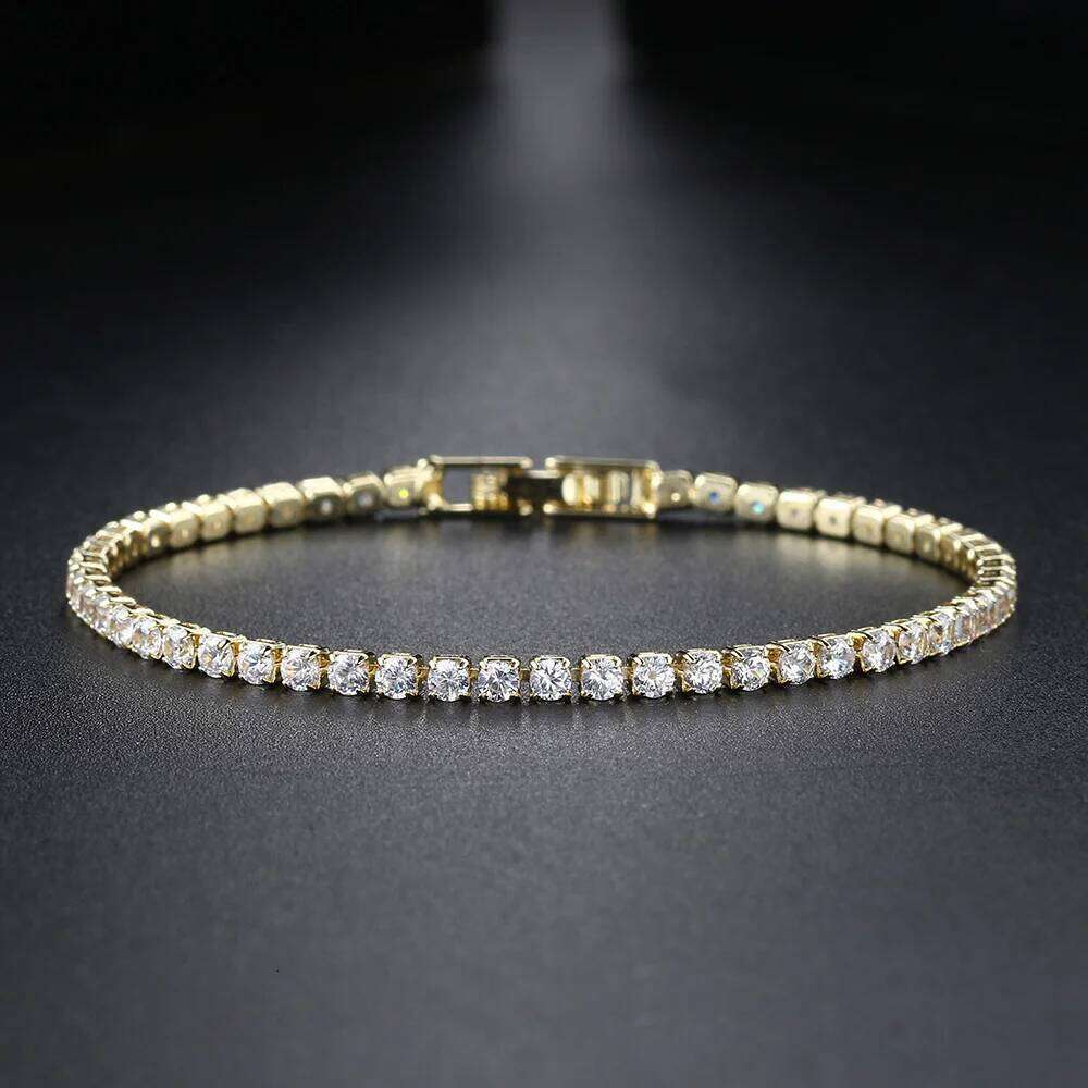 Fashion 2.5mm Zirconia for Women Crystal Charm Designer Tennis Thin Chain Bracelet on Hand Wedding Jewelry KC128 Z260225