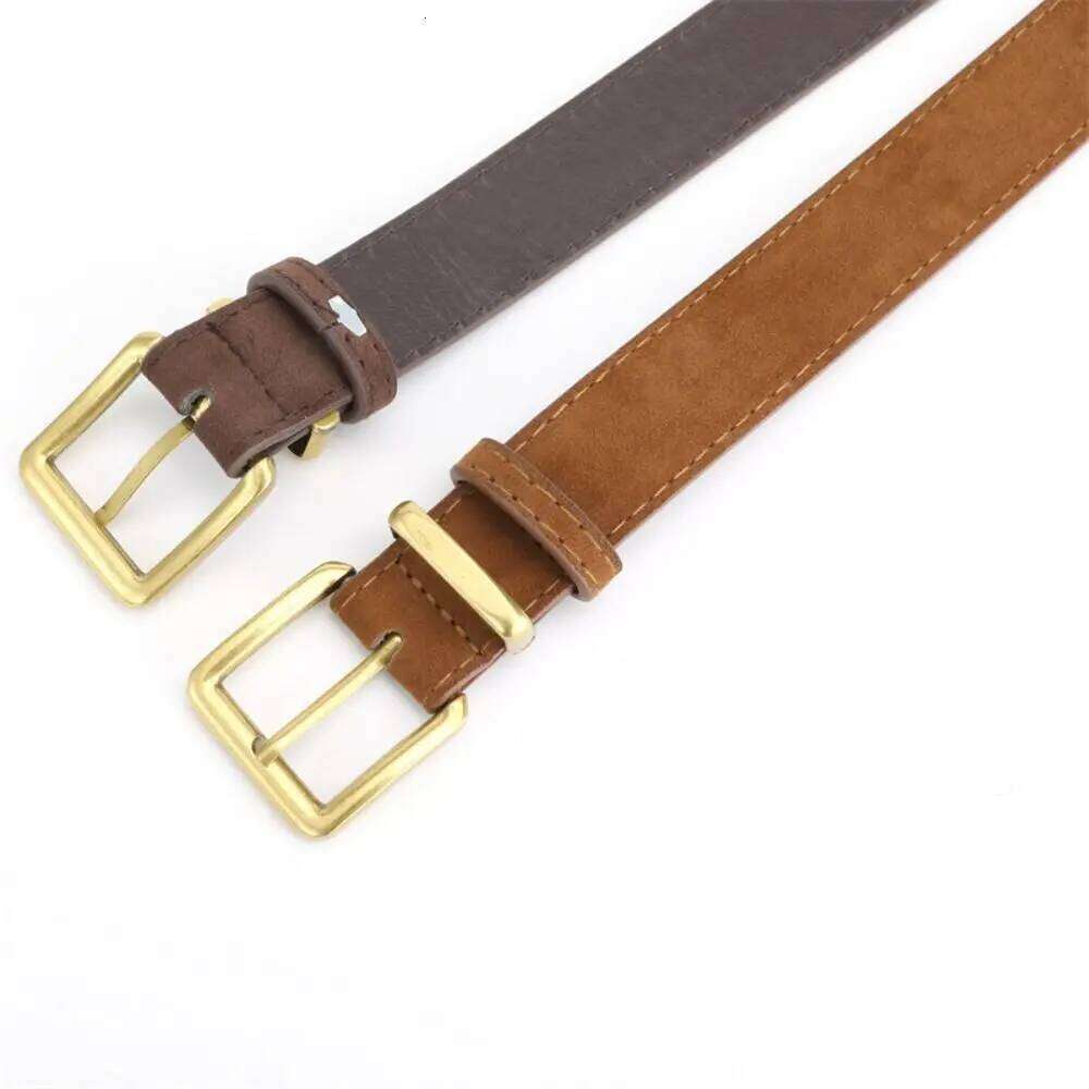 Fashion Pin buckle Suede Leather Casual Luxury Design Business Waist Belt Retro Waistband For Women Y260225
